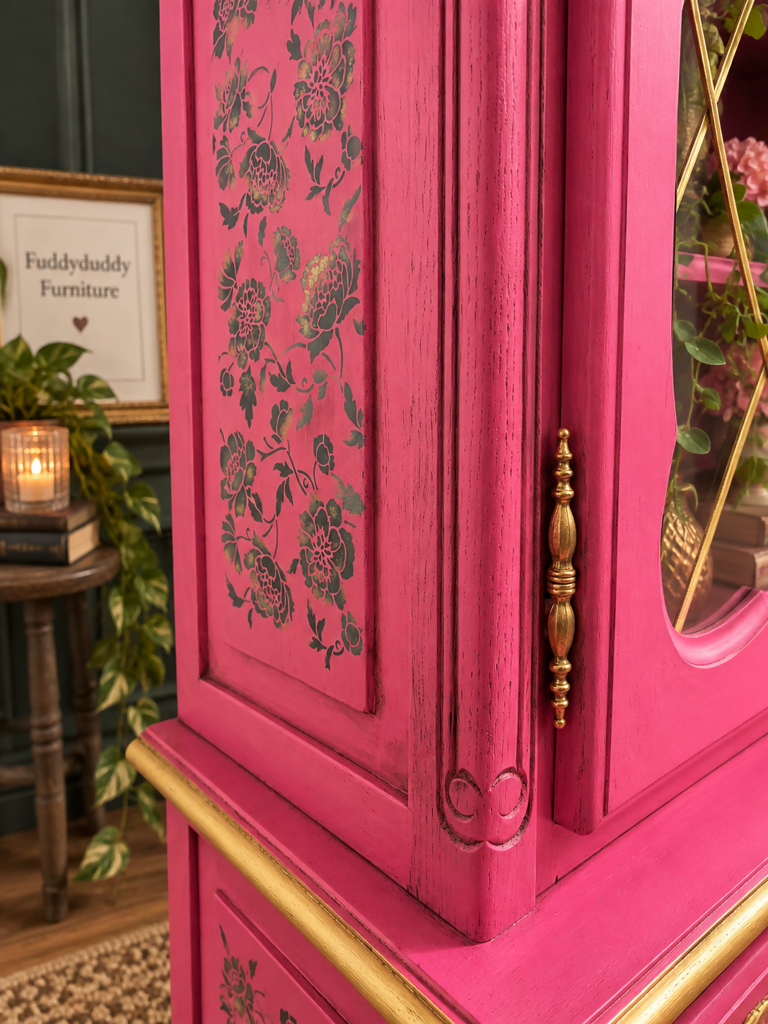 Vintage French display drinks cocktail cabinet