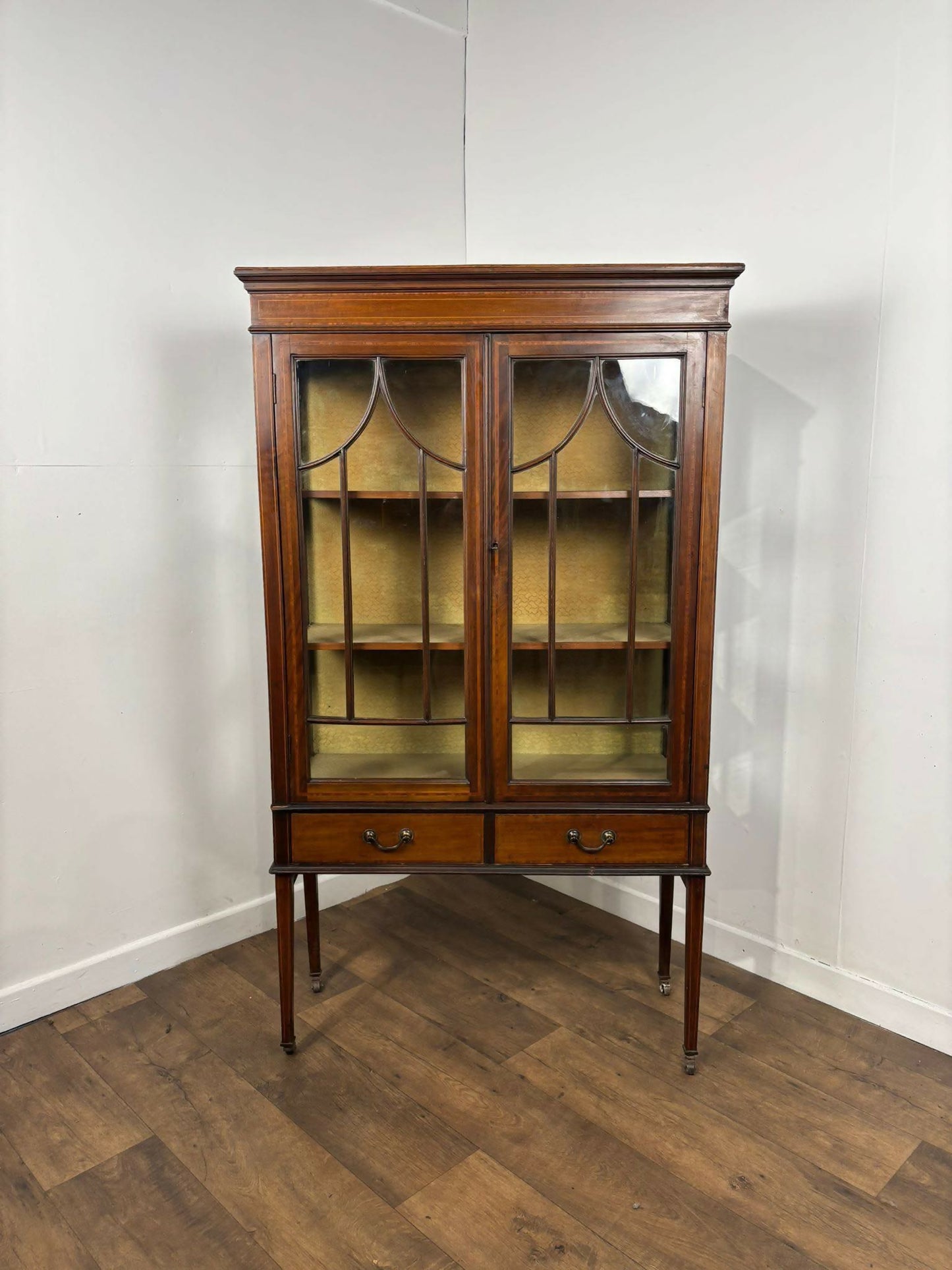Edwardian Mahogany Inlaid Display Cabinet