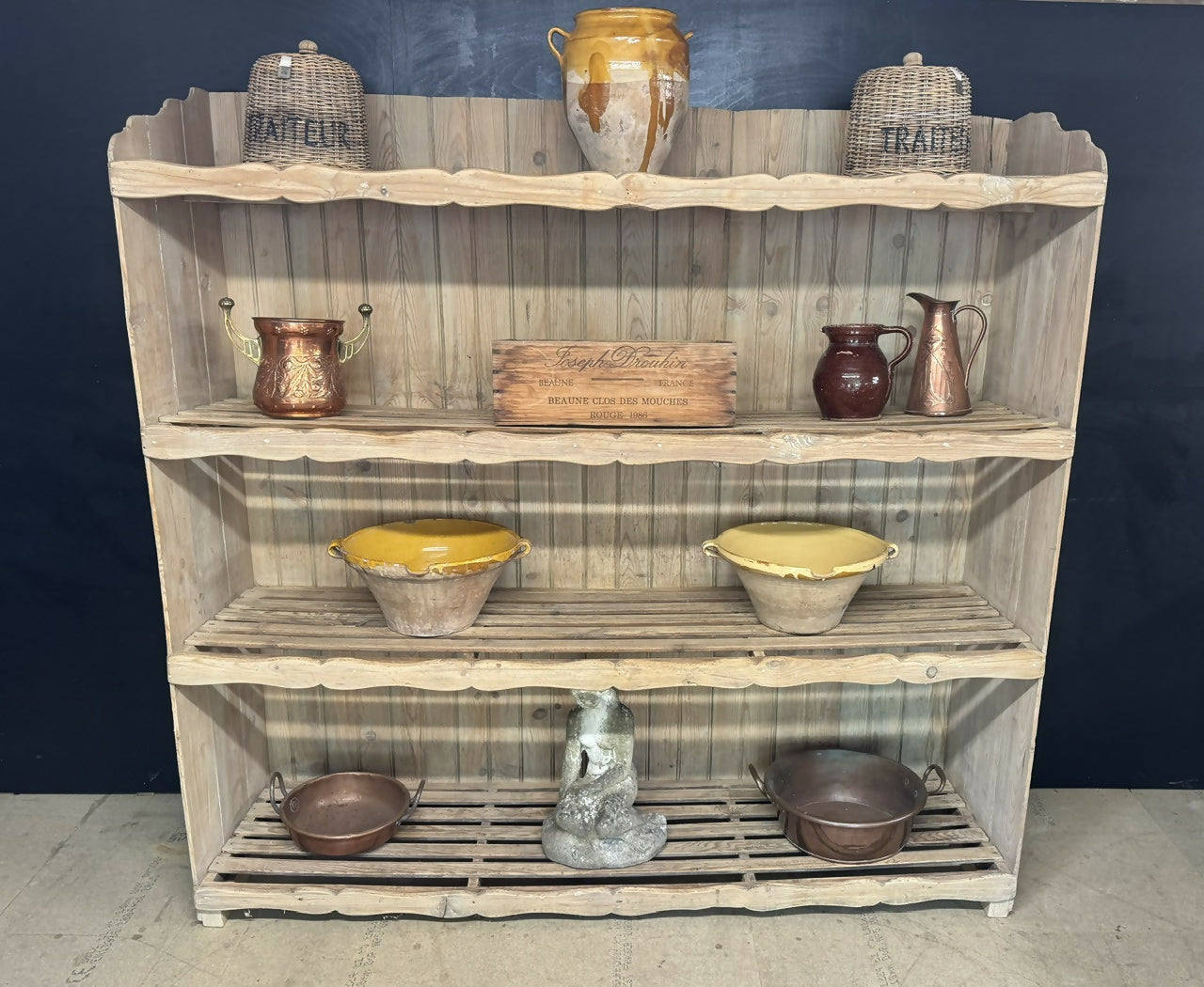 French 19th Century Pine Bakers Rack