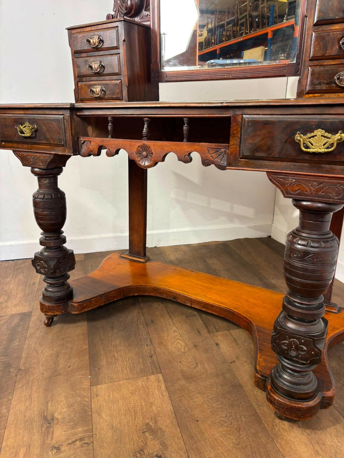 Victorian Burr Walnut Duchess Dressing Table