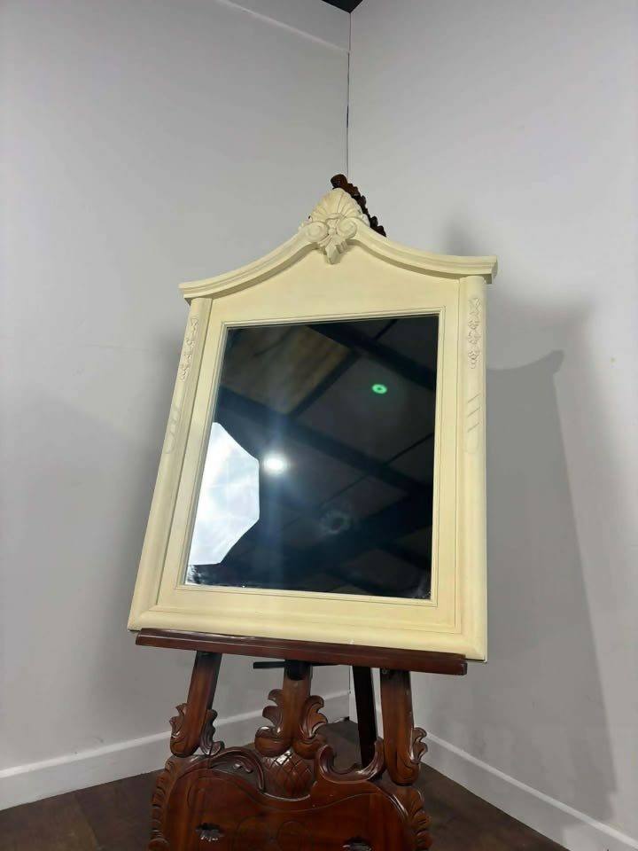 Reproduction Ornate Cream Coloured Wall Mirror