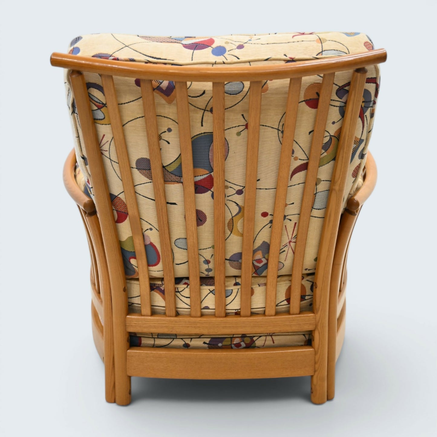 Ercol Renaissance Easy Chair Light Finish Miro Style Upholstery FREE UK Delivery