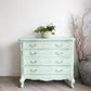 Vintage French Style Chest of Drawers - Hand Painted Mint Green