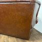 Vintage Brown Leather Button Back Chesterfield Two-Seater Settee