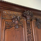 Wardrobe Antique French Style Walnut Two Door Carved Armoire LOT 6499