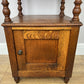 Bedside Table Antique French Style Marble Top Oak Cabinet Nightstand LOT 6243