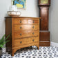 Edwardian Chest of Drawers in Mahogany with Satin Wood Ebony Stringing.