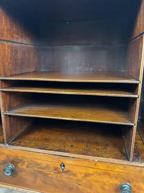 Edwardian Mahogany Open Music Cabinet / Bookcase