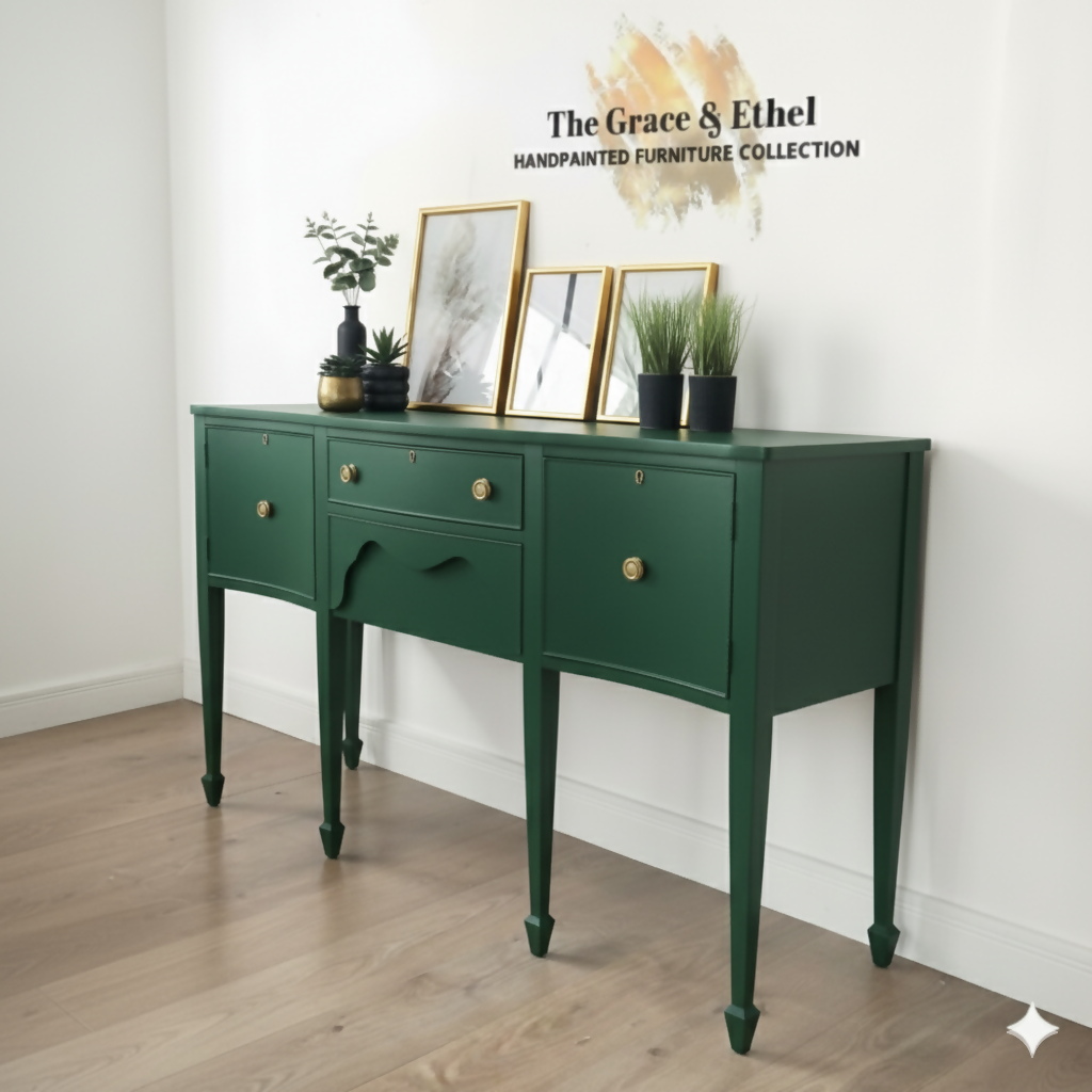 Serpentine green sideboard