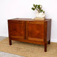 Mid Century Teak Record Cabinet / Small Sideboard / Bedside, Drinks Cabinet, Retro Furniture, Living Room, Hallway Storage, Danish Style