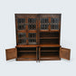 Old Charm Large Wall Unit Display Cabinet Bookcase Tudor Brown FREE UK Delivery