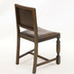 Vintage Oak Hall/Bedroom Chair With Brown Leather Drop In Seat FREE UK Delivery. SBR8480/2410C