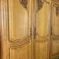 Wardrobe Vintage French Louis XVI Style Oak Four Door Carved Armoire LOT 6494