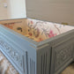 Ornate vintage blanket box or toy chest