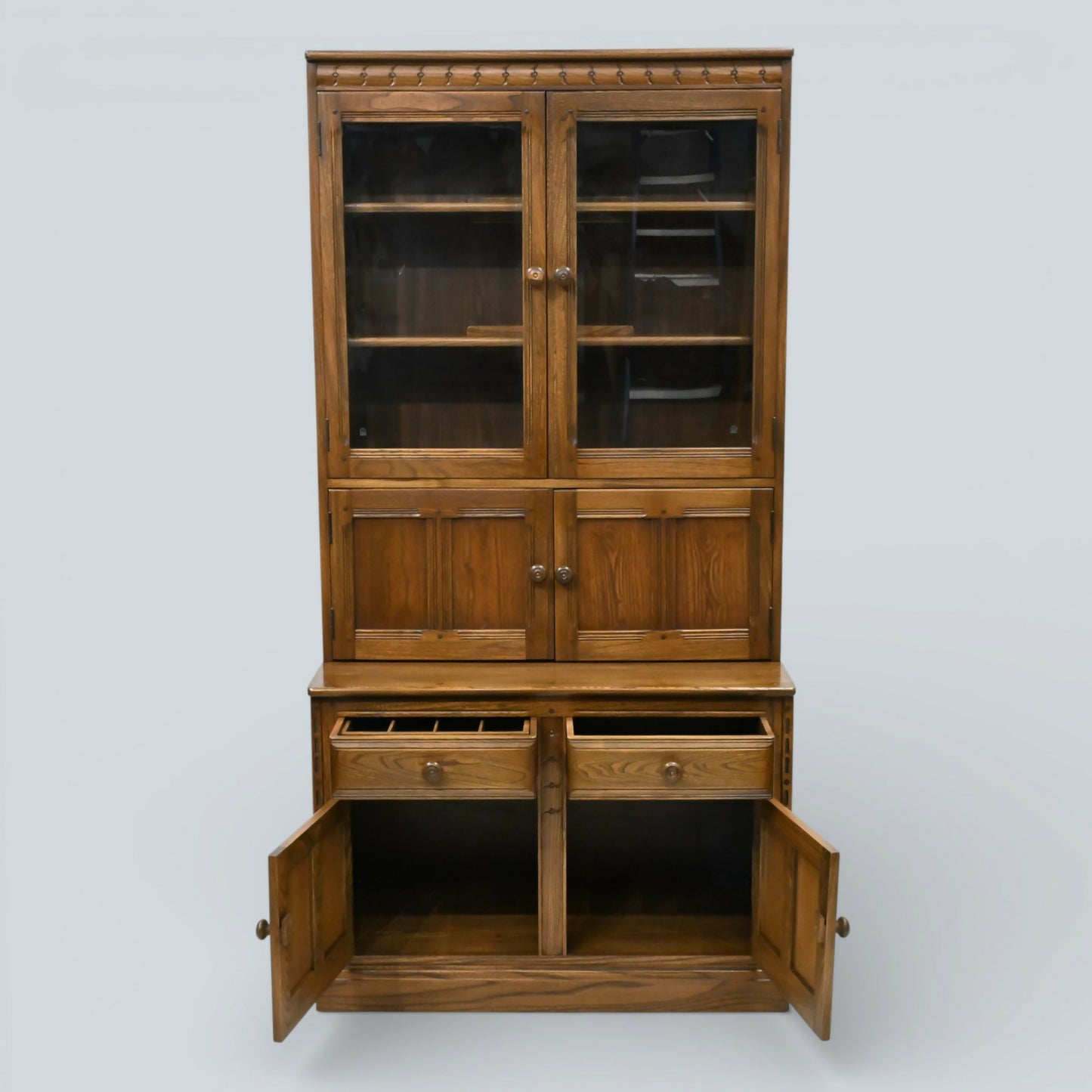 Ercol Mural Wall Unit Drinks Display Cabinets Golden Dawn FREE UK Delivery*
