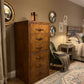 Handmade vintage storage trunks - luxury custom made - brown leather accent tables