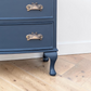 Vintage navy blue chest of drawers William Morris decoupage tallboy