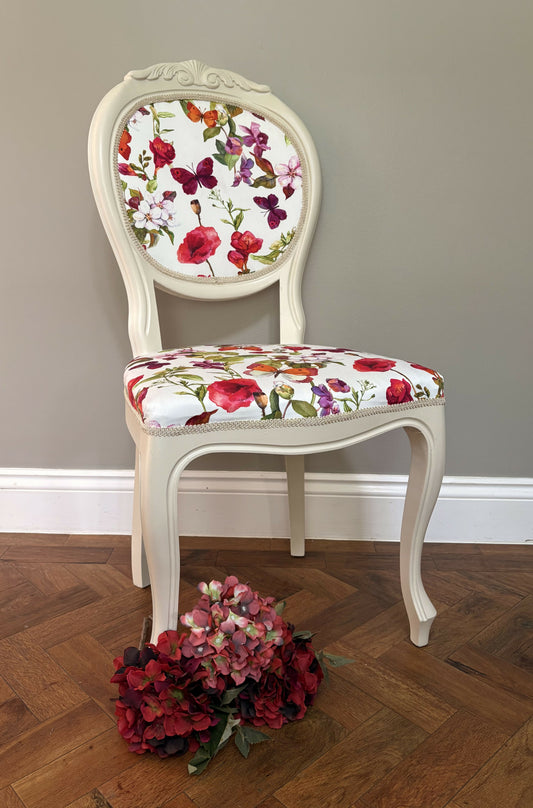 Cream Floral chair