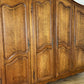 Wardrobe Vintage French Louis XVI Style Oak Four Door Carved Armoire LOT 6105