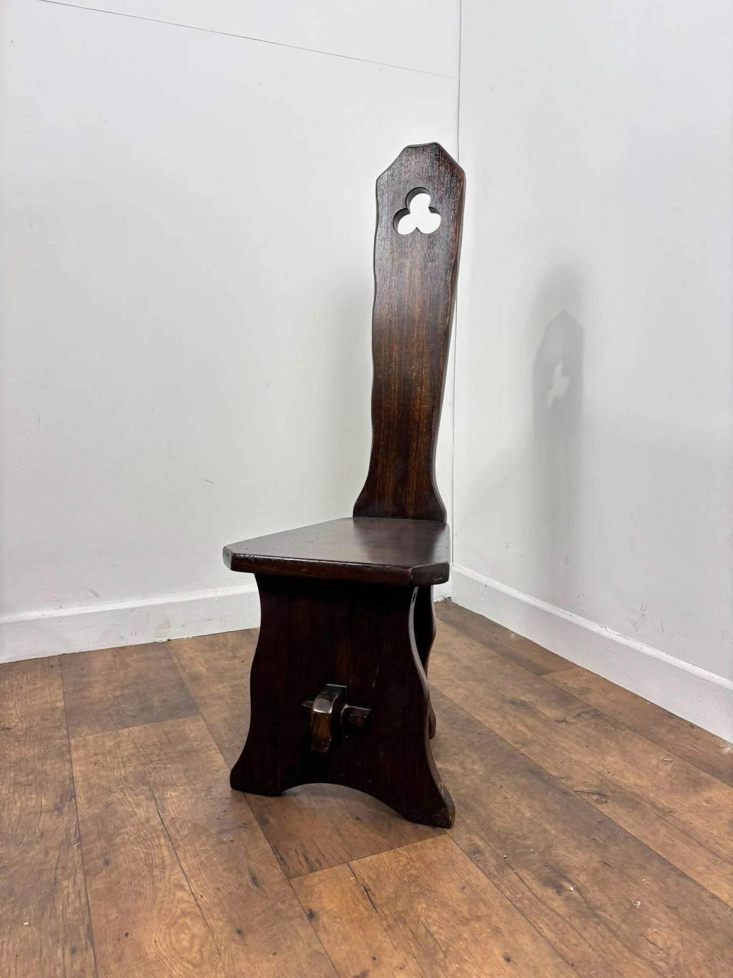 Vintage Dark Oak Spinning Chair