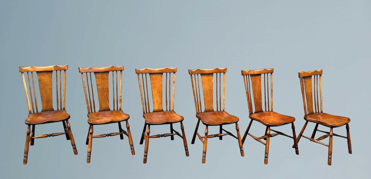 Set of Six Oak Yeomans Dining Chairs - Batheaston Furniture BC81