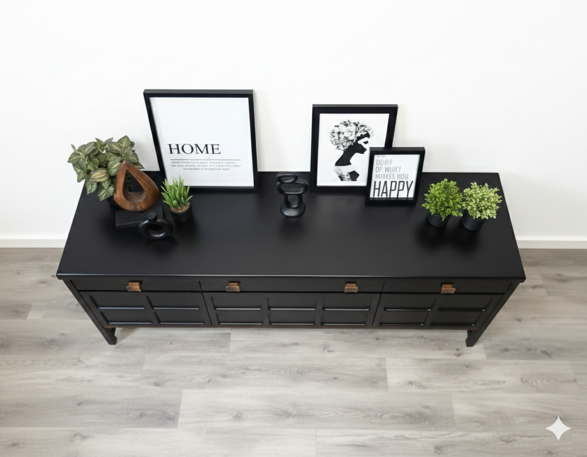 Black Nathan sideboard, cocktail cabinet-MADE TO ORDER