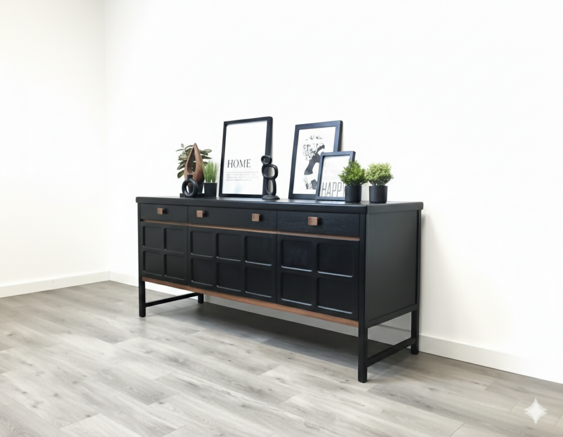 Black Nathan sideboard, cocktail cabinet-MADE TO ORDER