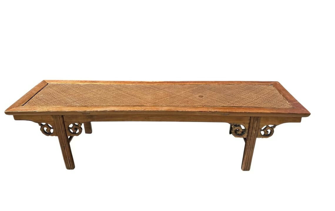Antique Chinese Qing Dynasty-style bench / low table