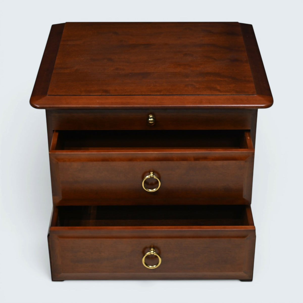 Stag Minstrel Bedside Cabinet 2 Drawers Pull Out Tray VGC FREE UK Delivery