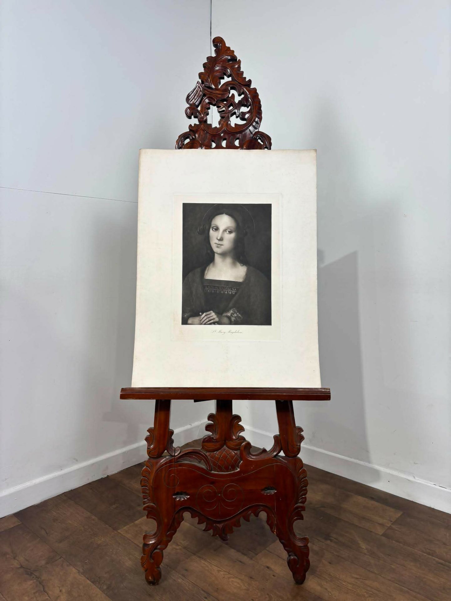 Vintage Religious Print – St. Mary Magdalene after Pietro Perugino