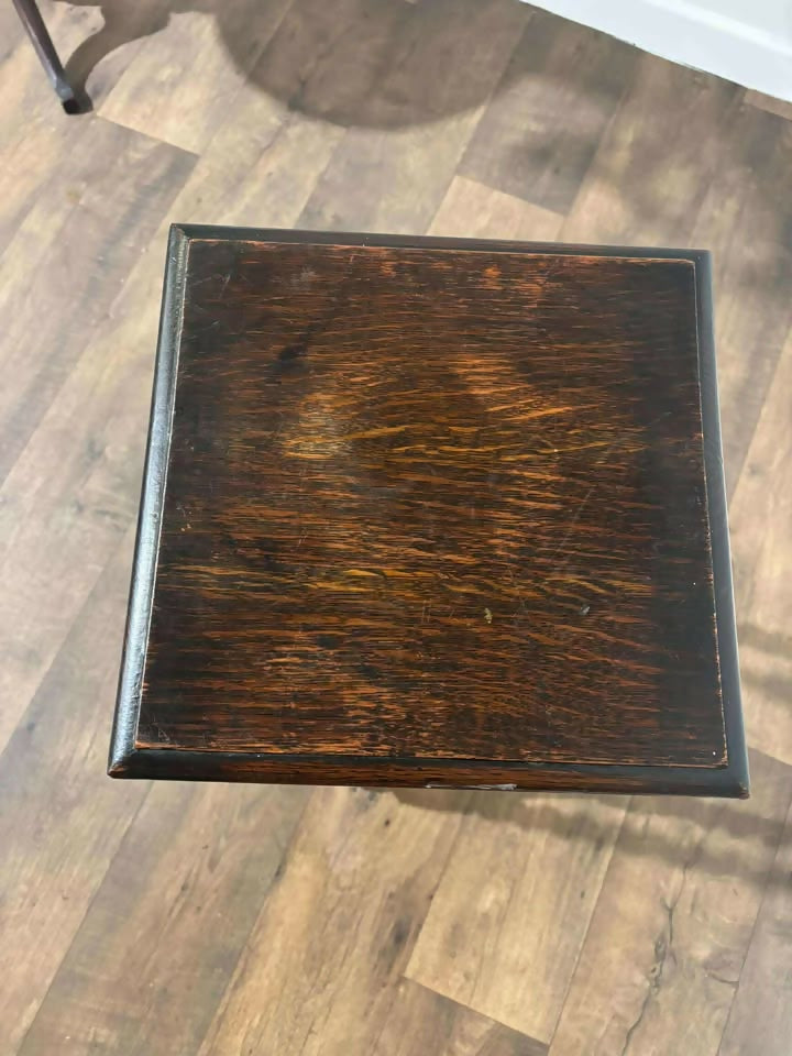 Vintage Oak Barley Twist Plant Stand