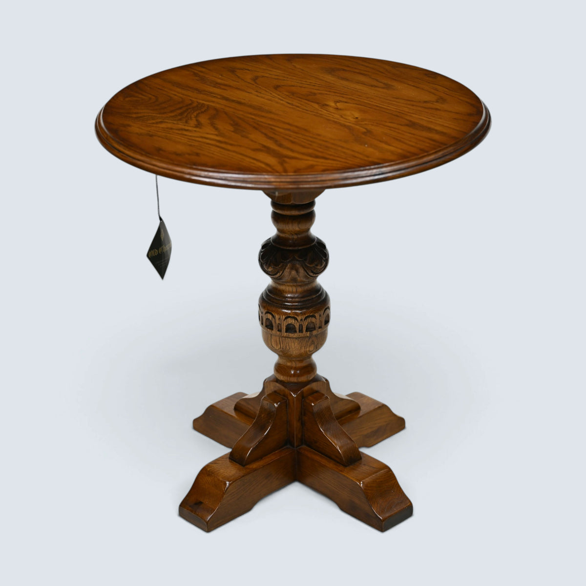 Old Charm Wine/Side Pedestal Table Light Oak Model 2428 FREE Delivery*