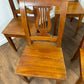 Antique Set of Five Mahogany Lyre Back Dining Chairs