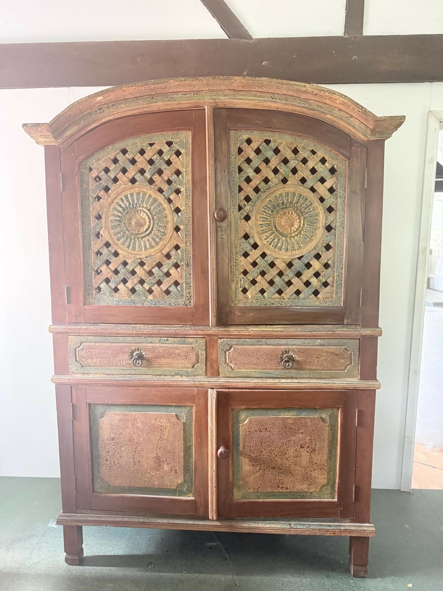 Indian larder vintage cupboard/indian linen cupboard cabinet