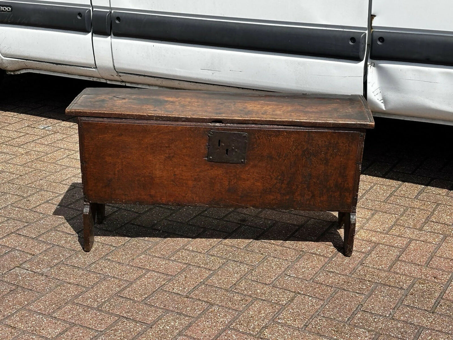 17th Century English Antique Sword Chest / Plank Boarded Chest or Coffer
