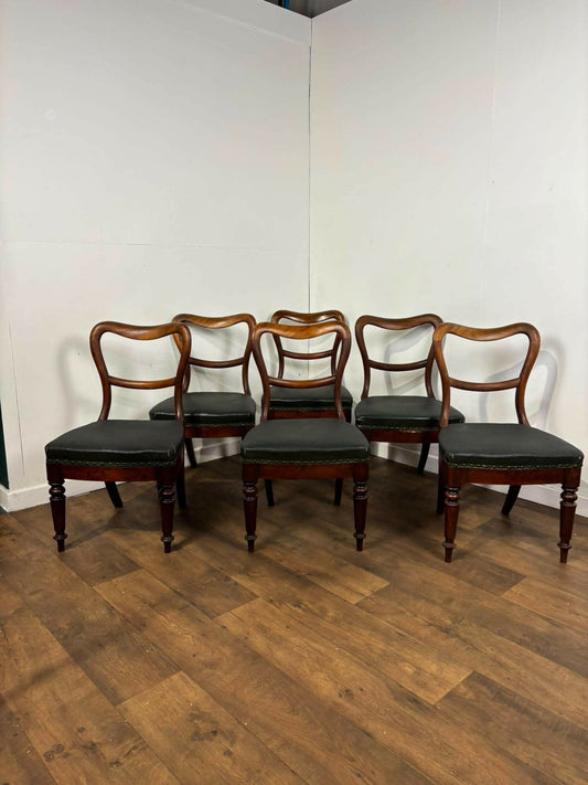 Set of Six Victorian Mahogany Dining Chairs