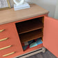 Burnt Oak Orange Vintage Sideboard Cocktail Drinks Cabinet