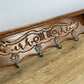 Coat Rack Vintage French Carved Oak Wall Mounted 6 Hooks Rack Hanger LOT 6368