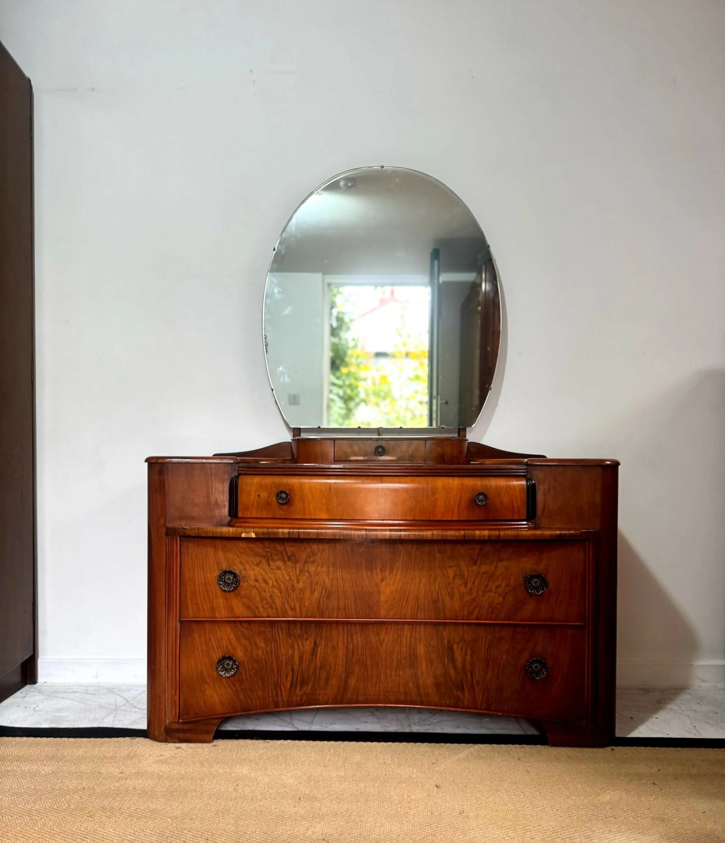 Art Deco Mid century retro vintage dressing table drawers mirror