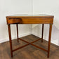 Edwardian Mahogany Side Table with Tooled Green Leather Top