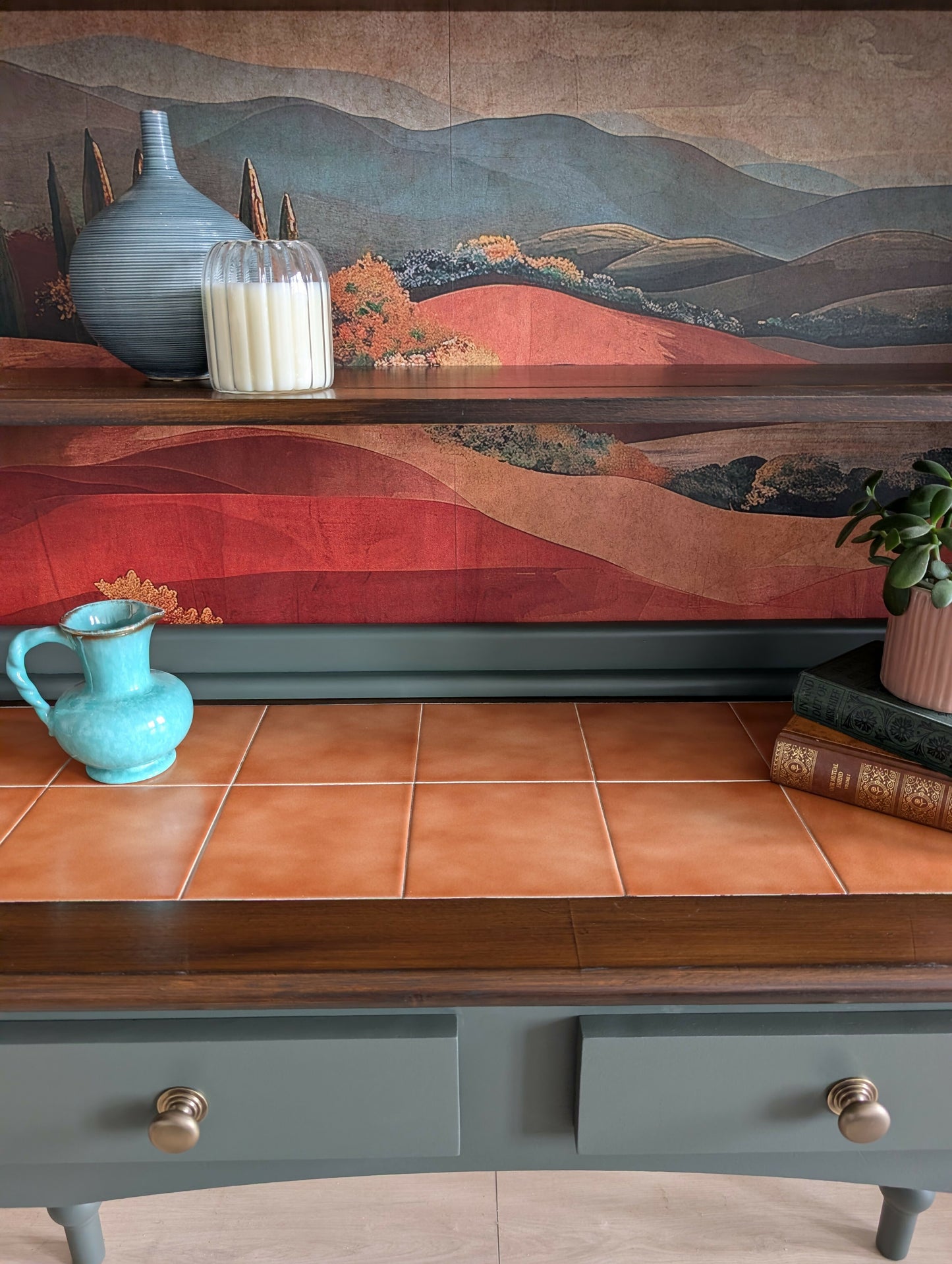 Tuscan Sunset Bookcase Shelving Unit