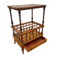 Antique 19th C Walnut Canterbury side table magazine rack.