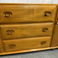 Vintage MCM Ercol Elm Windsor Sideboard 1960s 2 Cupboards Drawers on Castors