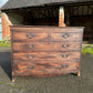 Vintage Georgian Mahogany Chest Of Drawers Complete With Large Linen Drawer