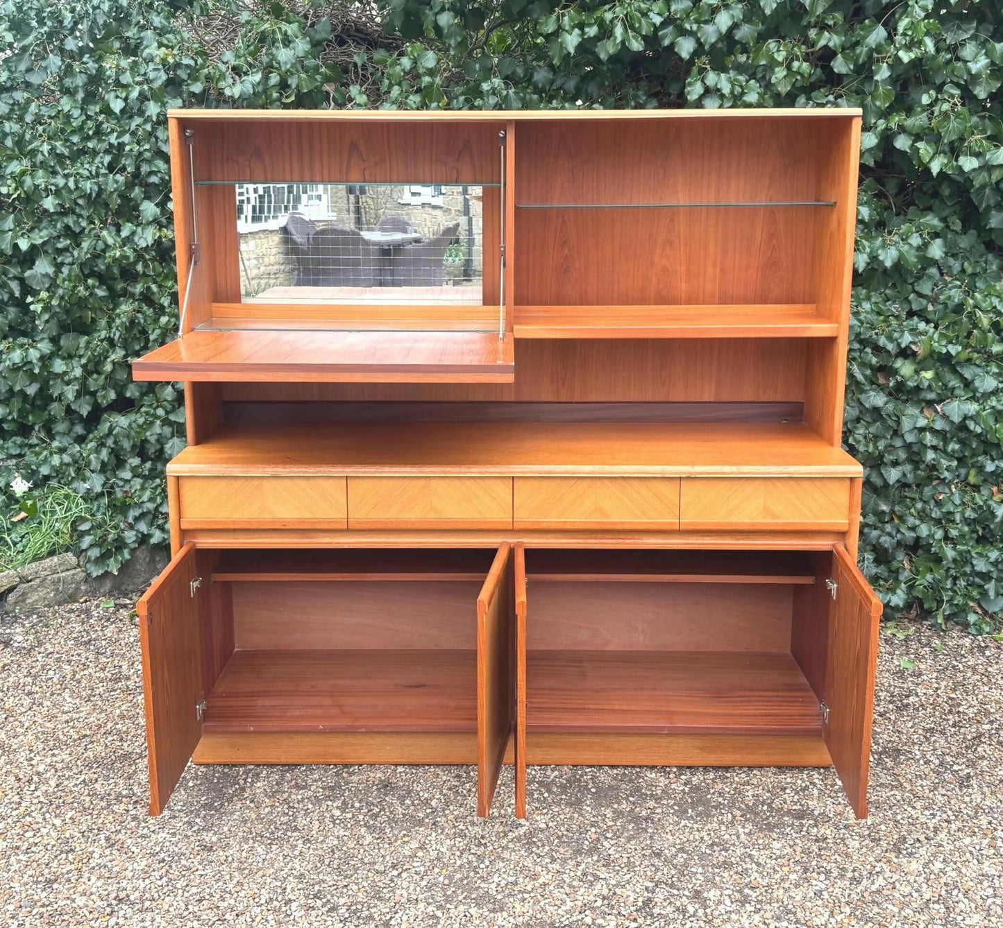 Mid Century G Plan Chevron Sideboard Drinks Cabinet