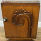 Bedside Table Antique French Art Deco Marble Top Oak Cabinet Nightstand LOT 6238