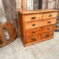 Antique Victorian Pine Two over Three Large Chest of Drawers, c 1870