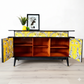 G plan sideboard in black and yellow