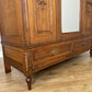 Wardrobe Antique French Oak Two Door Mirrored Carved Armoire Cabinet LOT 6097