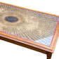 Regency style Rattan and Mahogany coffee table